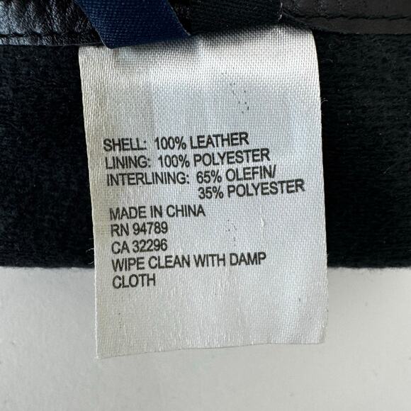 Adrienne Vittadini Leather Gloves Black L Women's - Picture 7 of 7